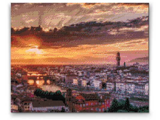 Diamond Paint - Solnedgang i Firenze