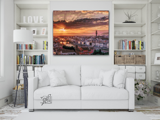 Diamond Paint - Solnedgang i Firenze