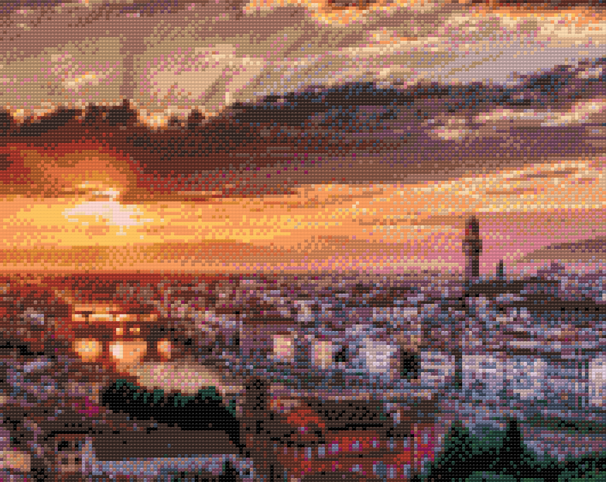 Diamond Paint - Solnedgang i Firenze