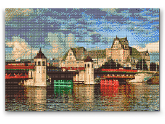Diamond Paint - Jernbanevindebro i Szczecin, Polen