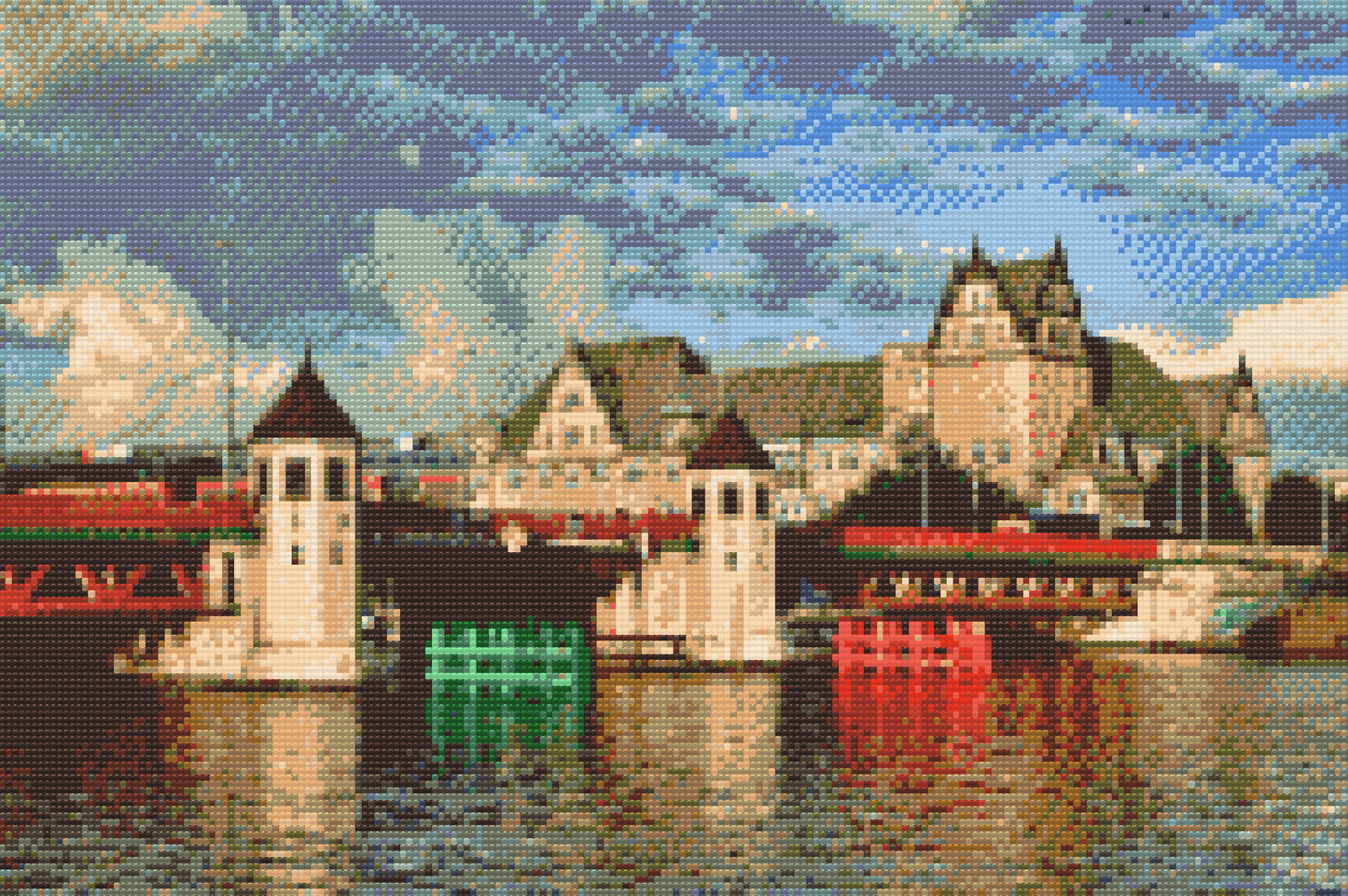 Diamond Paint - Jernbanevindebro i Szczecin, Polen