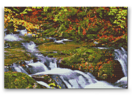 Diamond Paint - Szepit-vandfaldet ved en bæk Hylaty, Polen