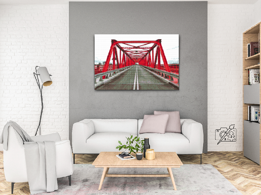 Diamond Paint - Den Røde Bro, Wroclaw, Polen