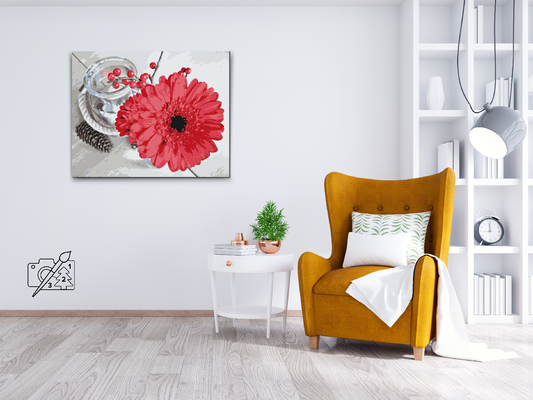 Paint by number - Gerbera og Stearinlys