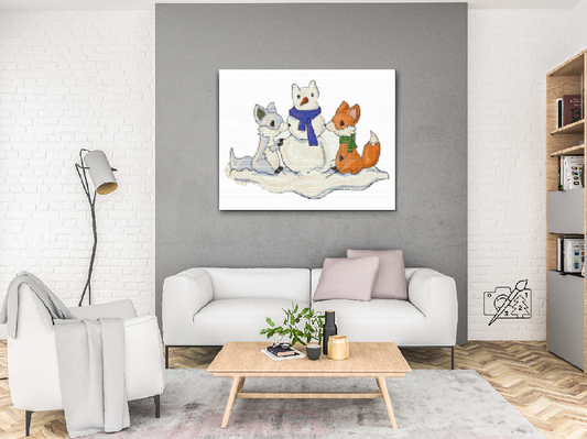 Diamond Paint - Ræv og Snemand