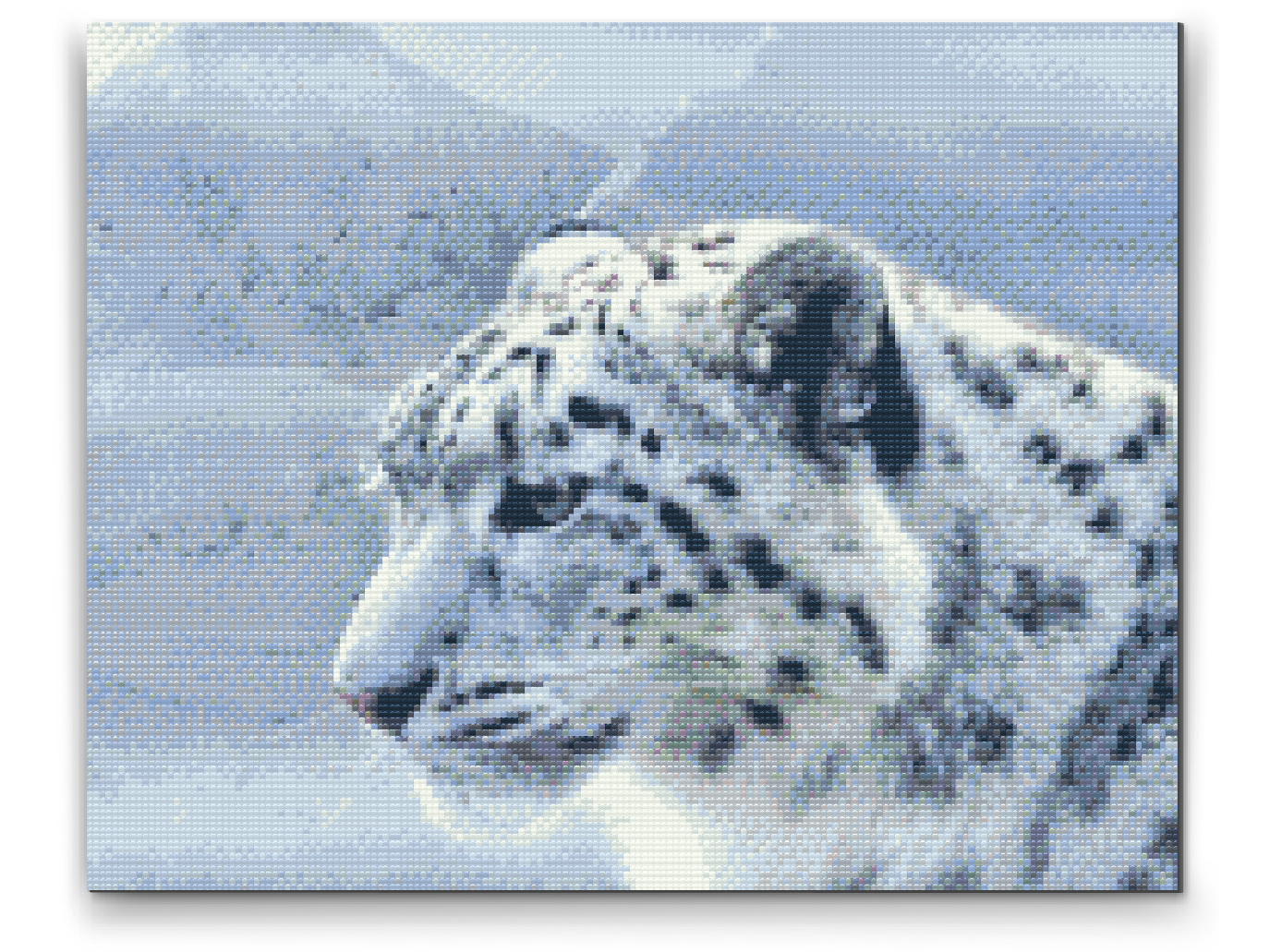 Diamond Paint - Hvid Leopard