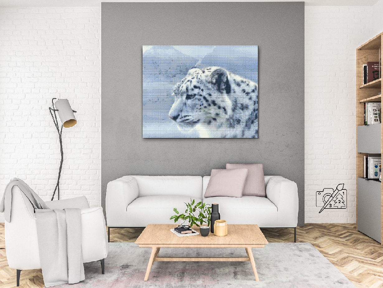 Diamond Paint - Hvid Leopard