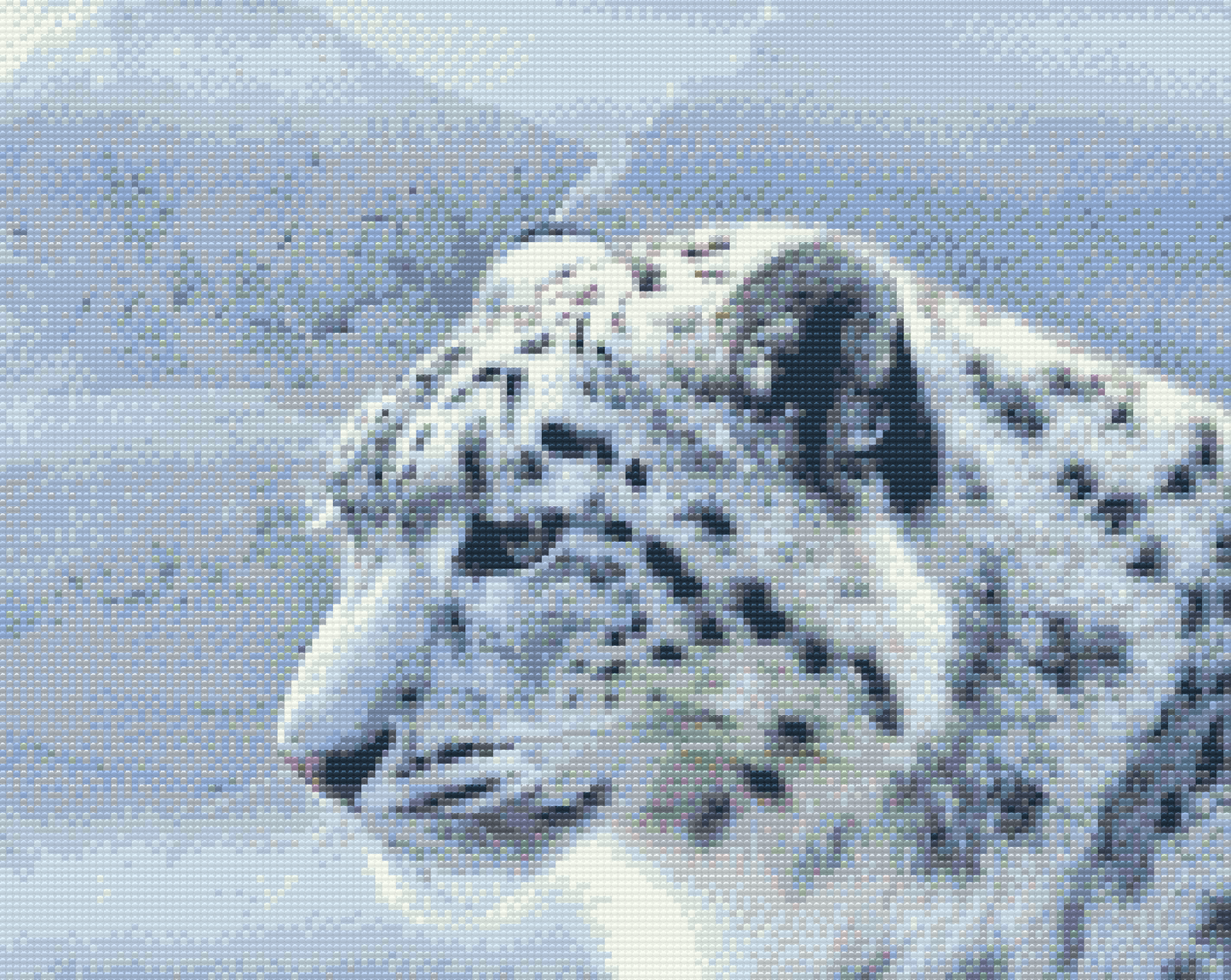 Diamond Paint - Hvid Leopard
