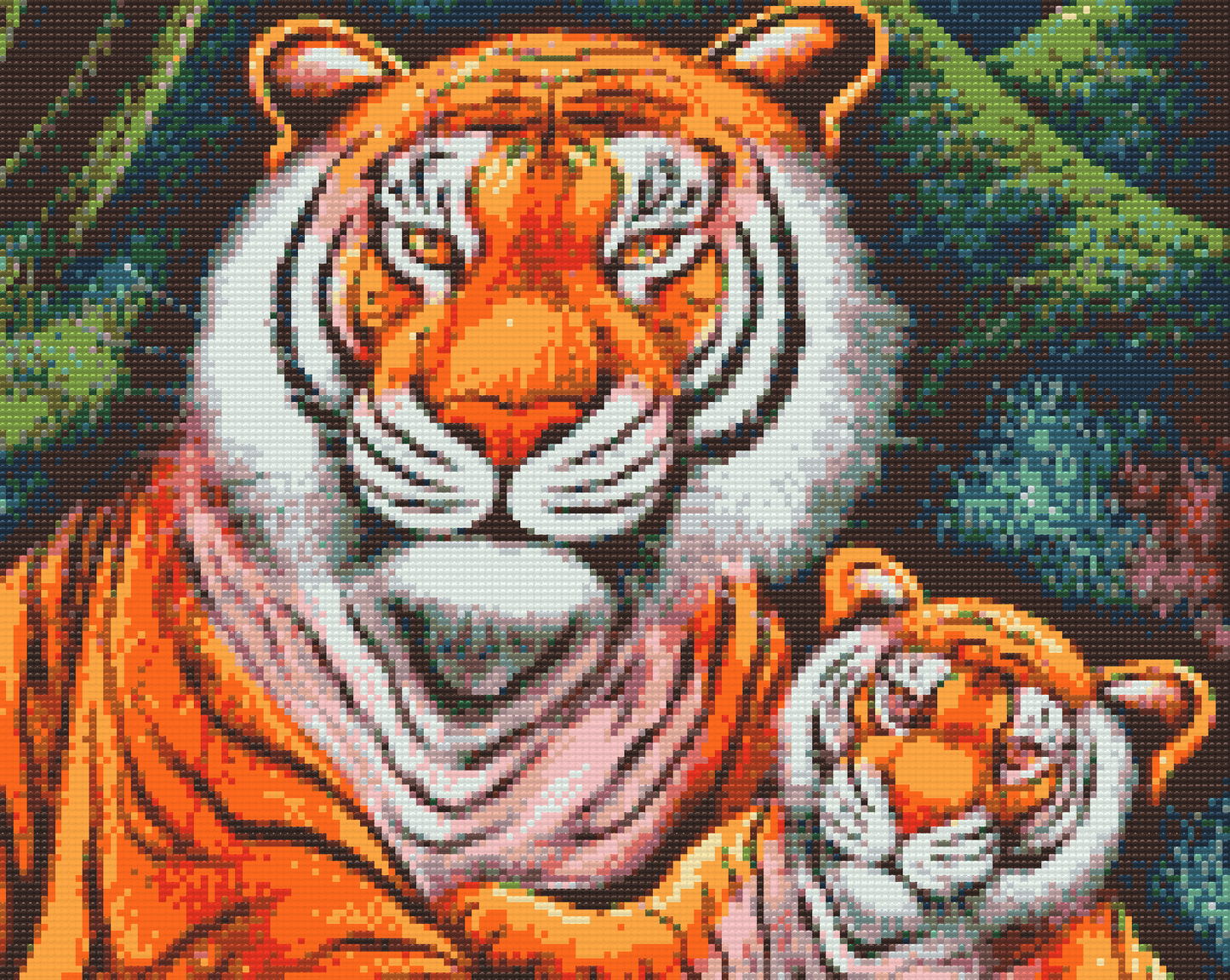 Diamond Paint - Familie af tigre