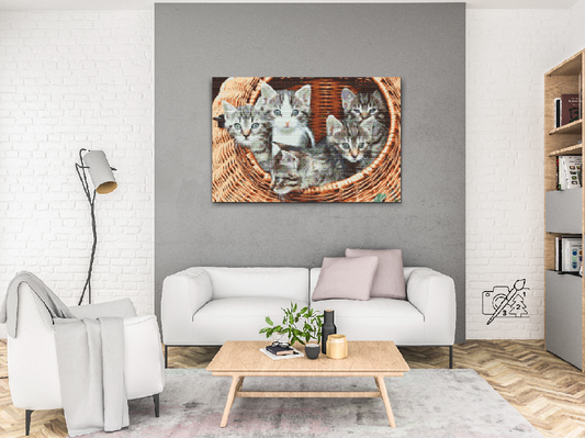 Diamond Paint - Katte i kurven