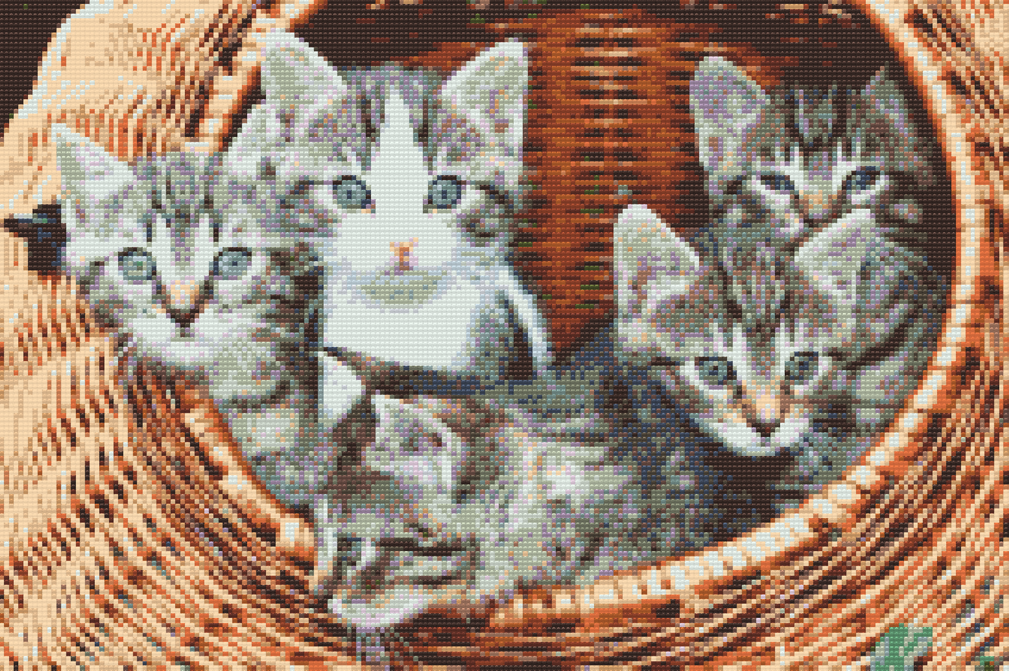 Diamond Paint - Katte i kurven