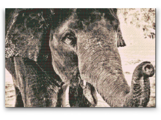 Diamond Paint - Elefanten i grå