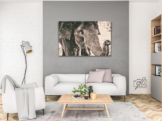 Diamond Paint - Elefanten i grå