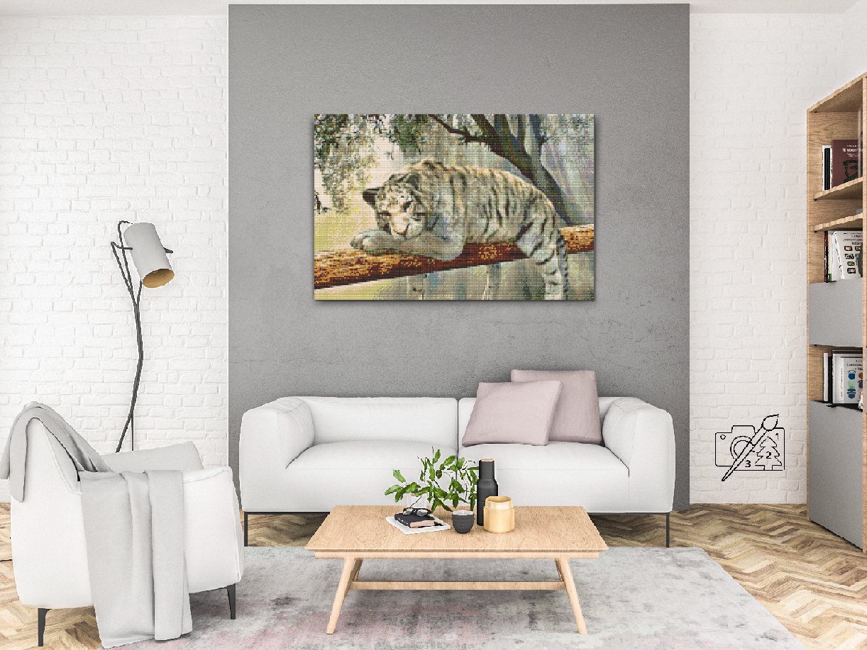 Diamond Paint - White Tiger