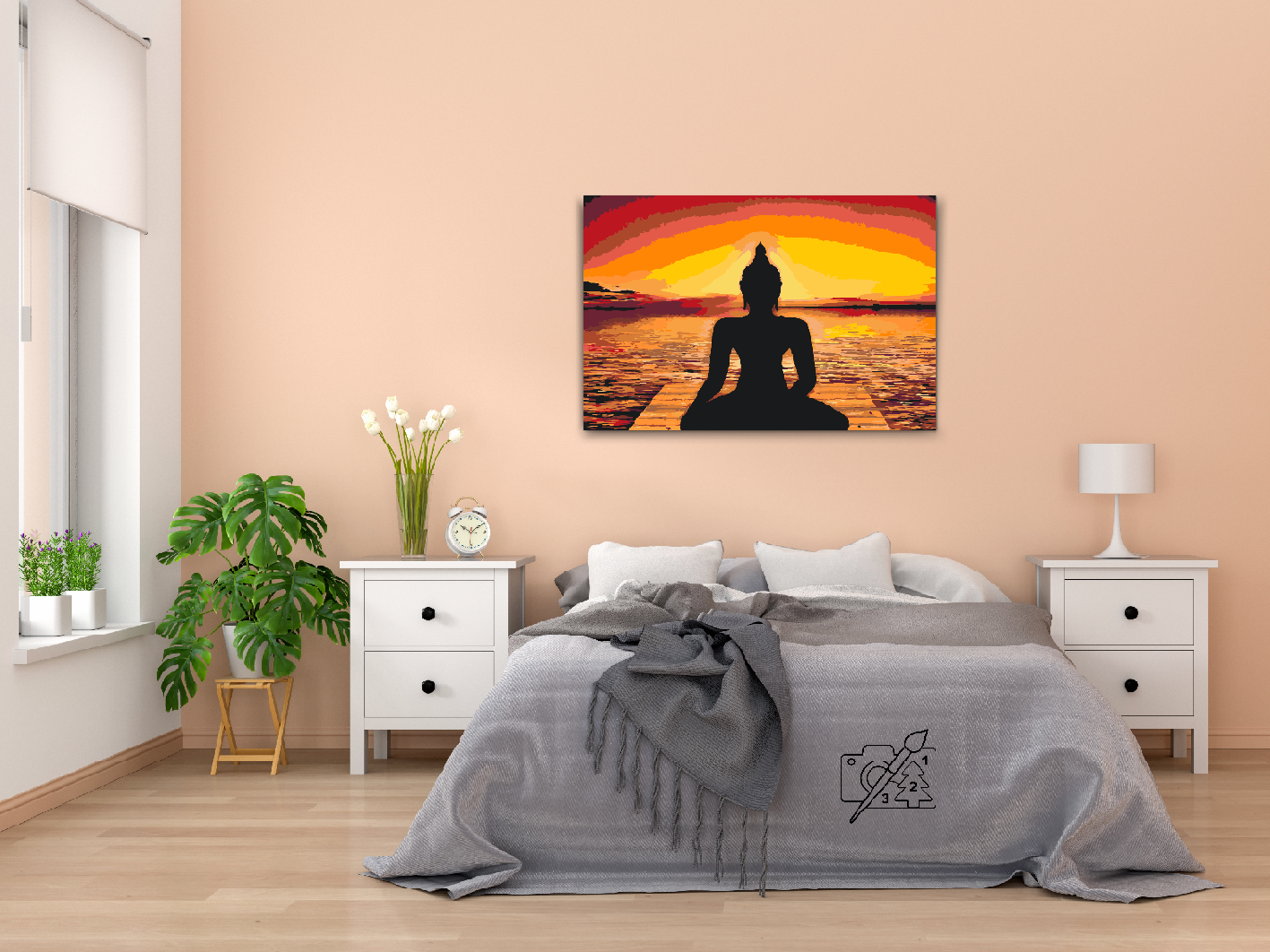 Paint by number - Slap af, Yoga, Buddha