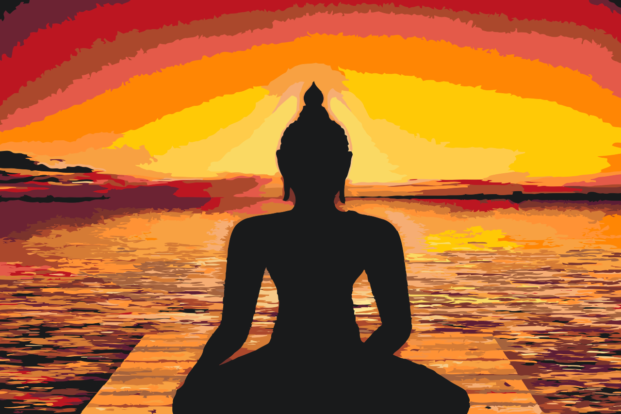 Paint by number - Slap af, Yoga, Buddha