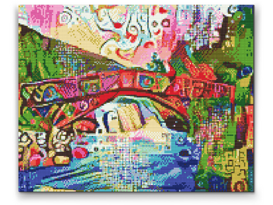 Diamond Paint - Farverig Bro 2