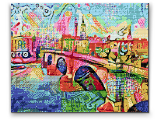Diamond Paint - Farverig bro