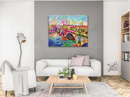 Diamond Paint - Farverig bro