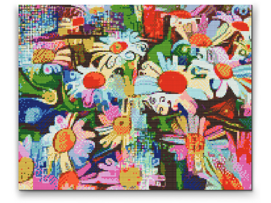 Diamond Paint - Farverige blomster