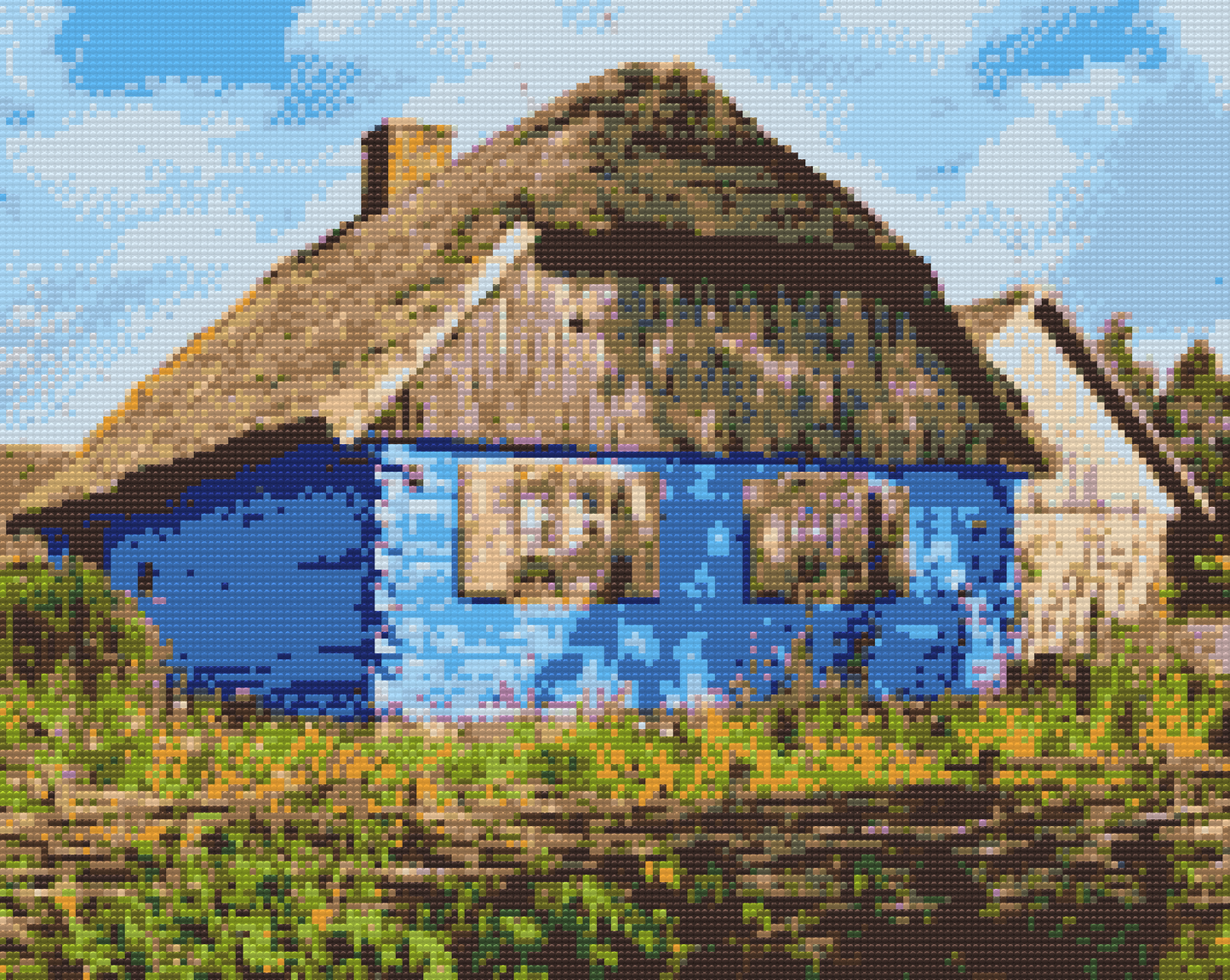 Diamond Paint - Landlig hytte