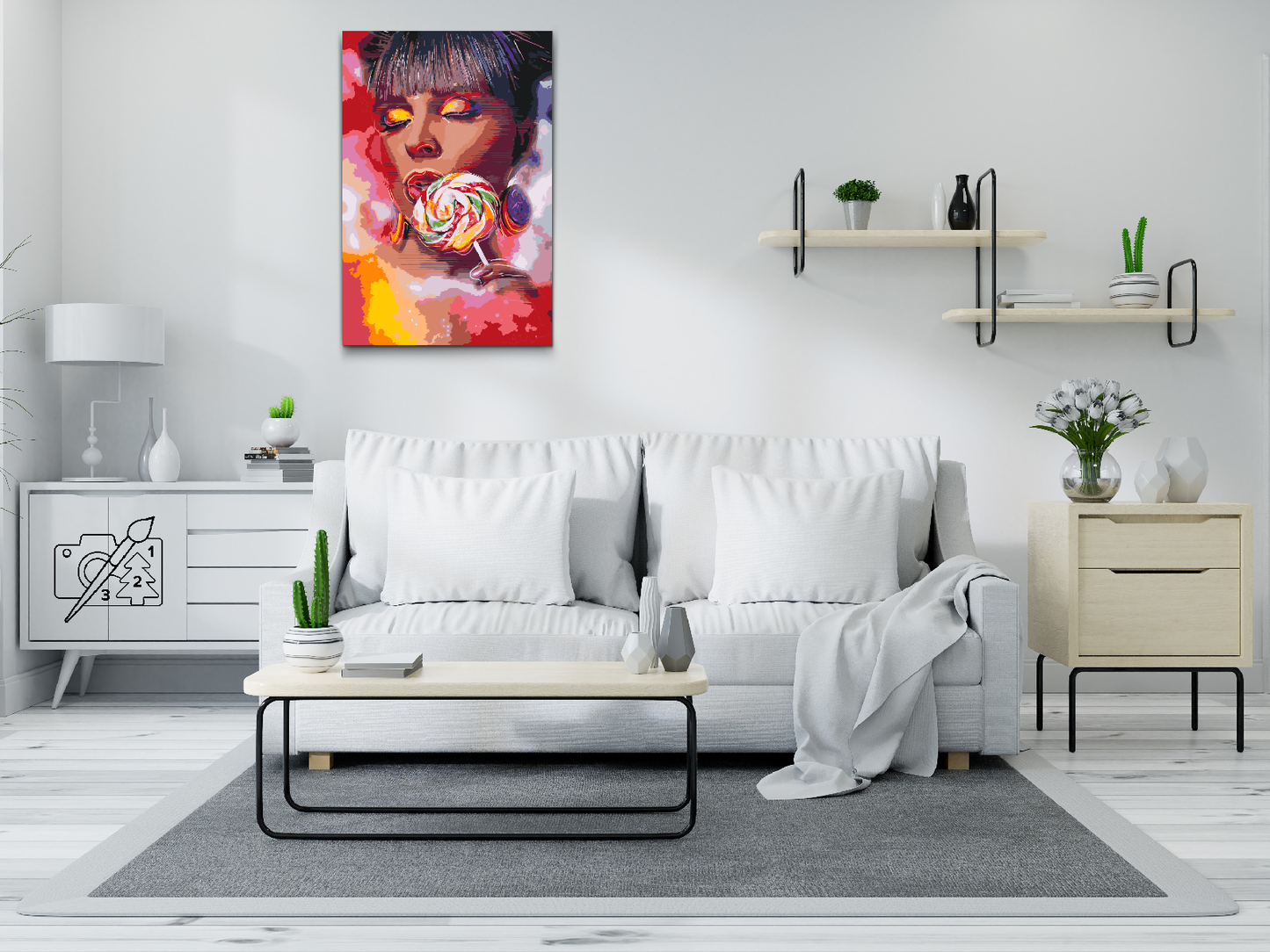 Paint by number - Kvinde med en slikkepind