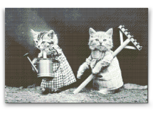 Diamond Paint - Katte i haven