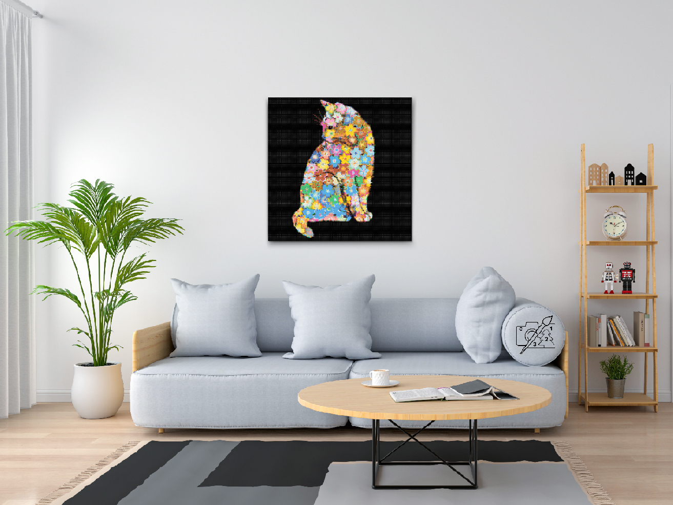 Diamond Paint - Blomsterkat