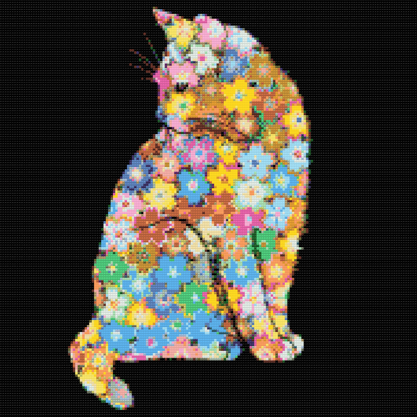 Diamond Paint - Blomsterkat