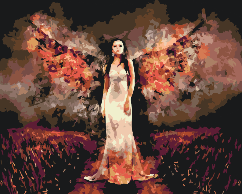 Paint by number - Engel i Flammer