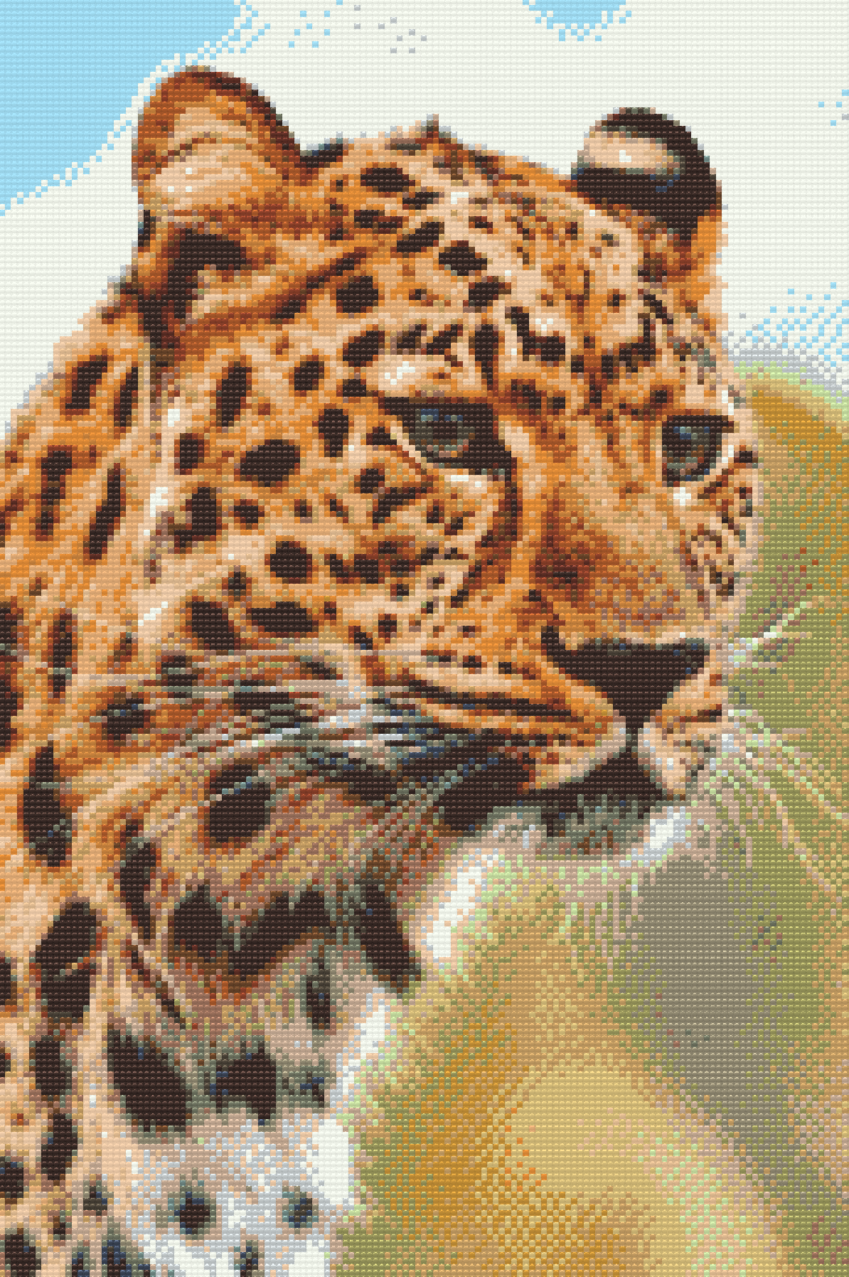 Diamond Paint - Leopardjagtudsigt
