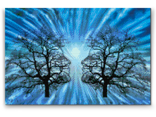 Diamond Paint - Træer formet som ansigter