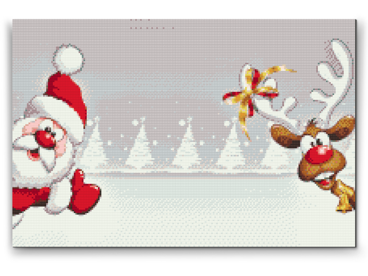 Diamond Paint - Julemanden og rensdyret Rudolf