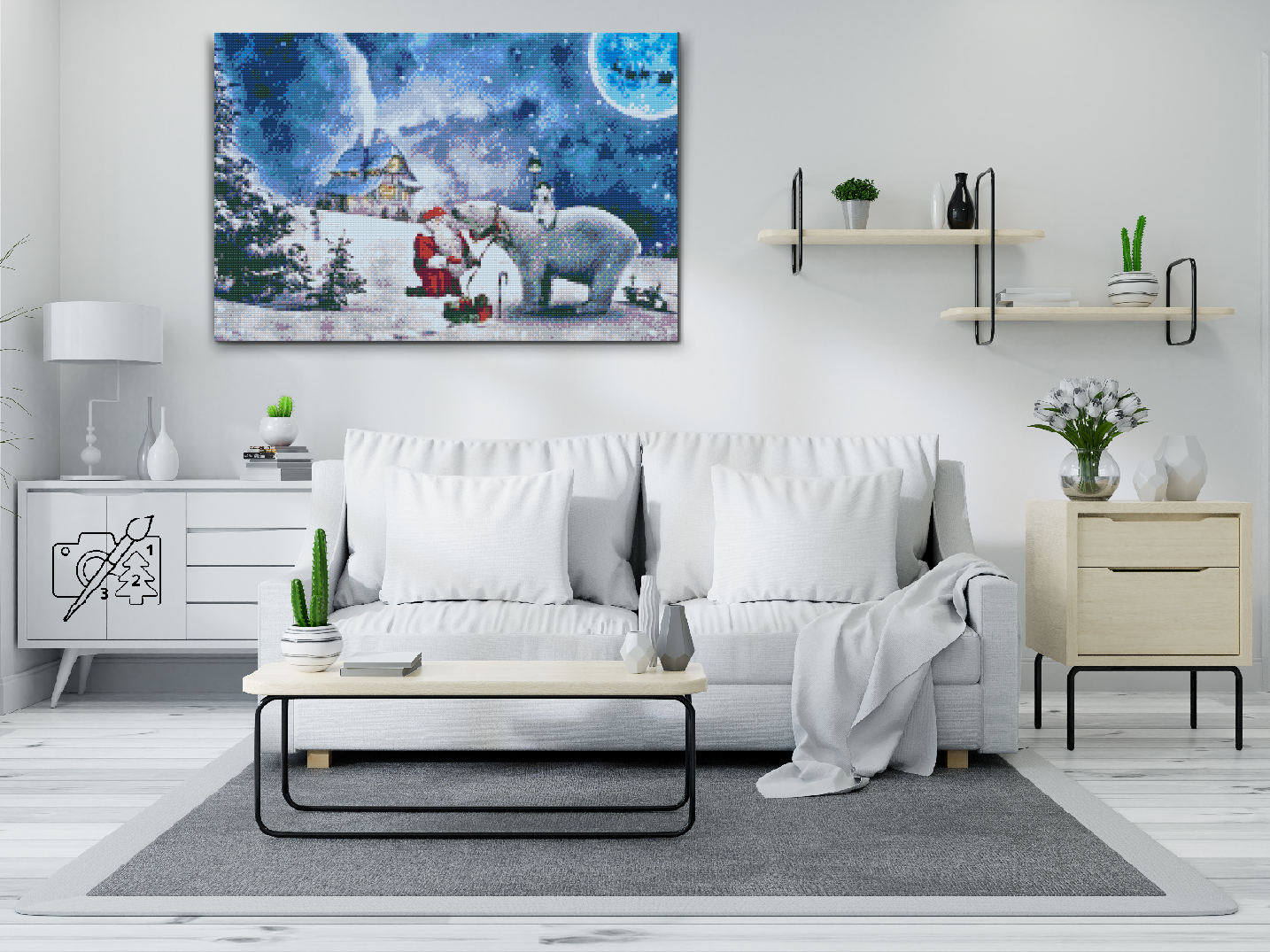 Diamond Paint - Julemanden og hans hjælpere