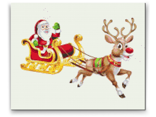 Diamond Paint - Julemanden på sin slæde