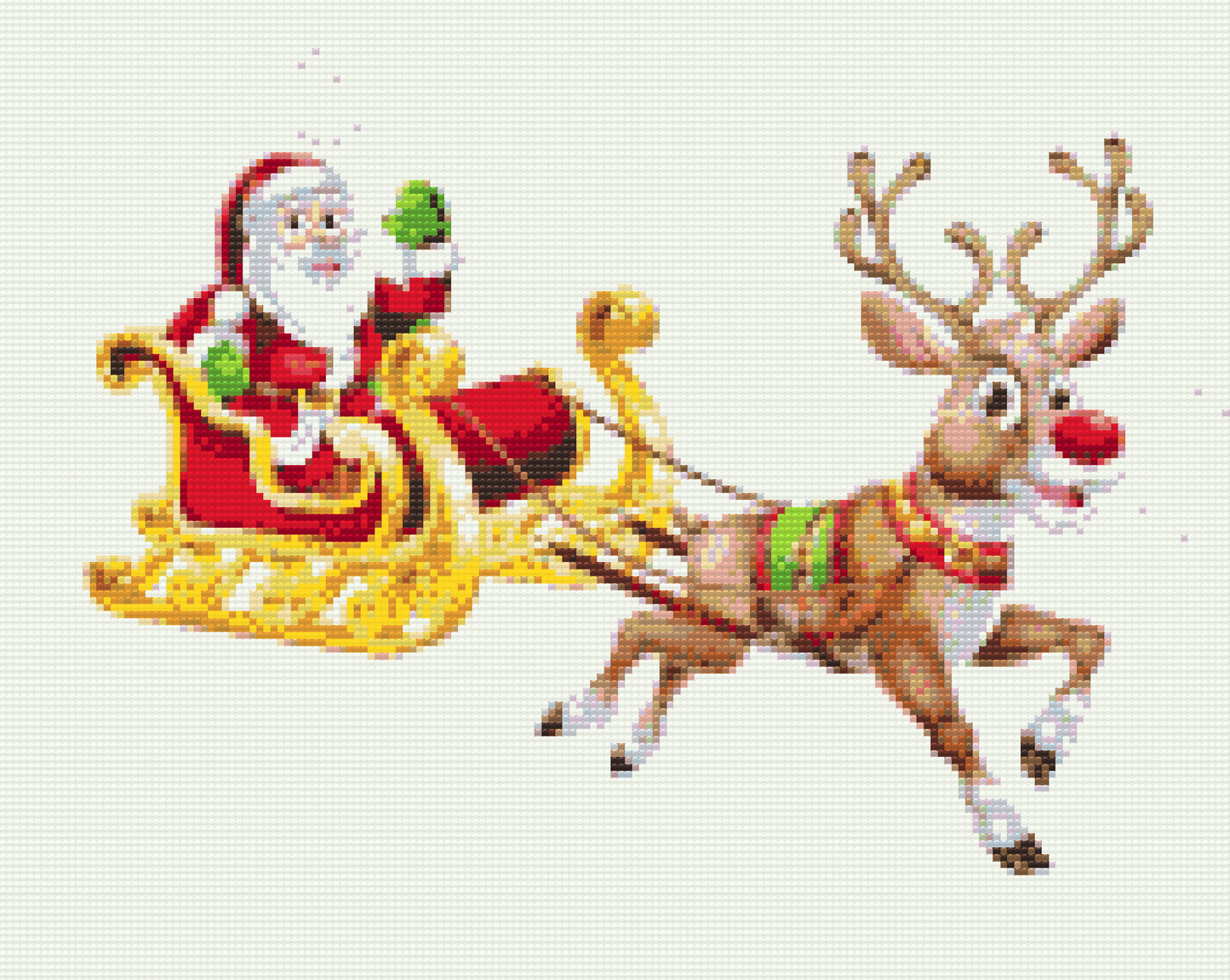 Diamond Paint - Julemanden på sin slæde