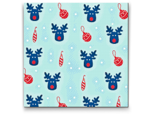 Diamond Paint - Rudolf på baggrunden