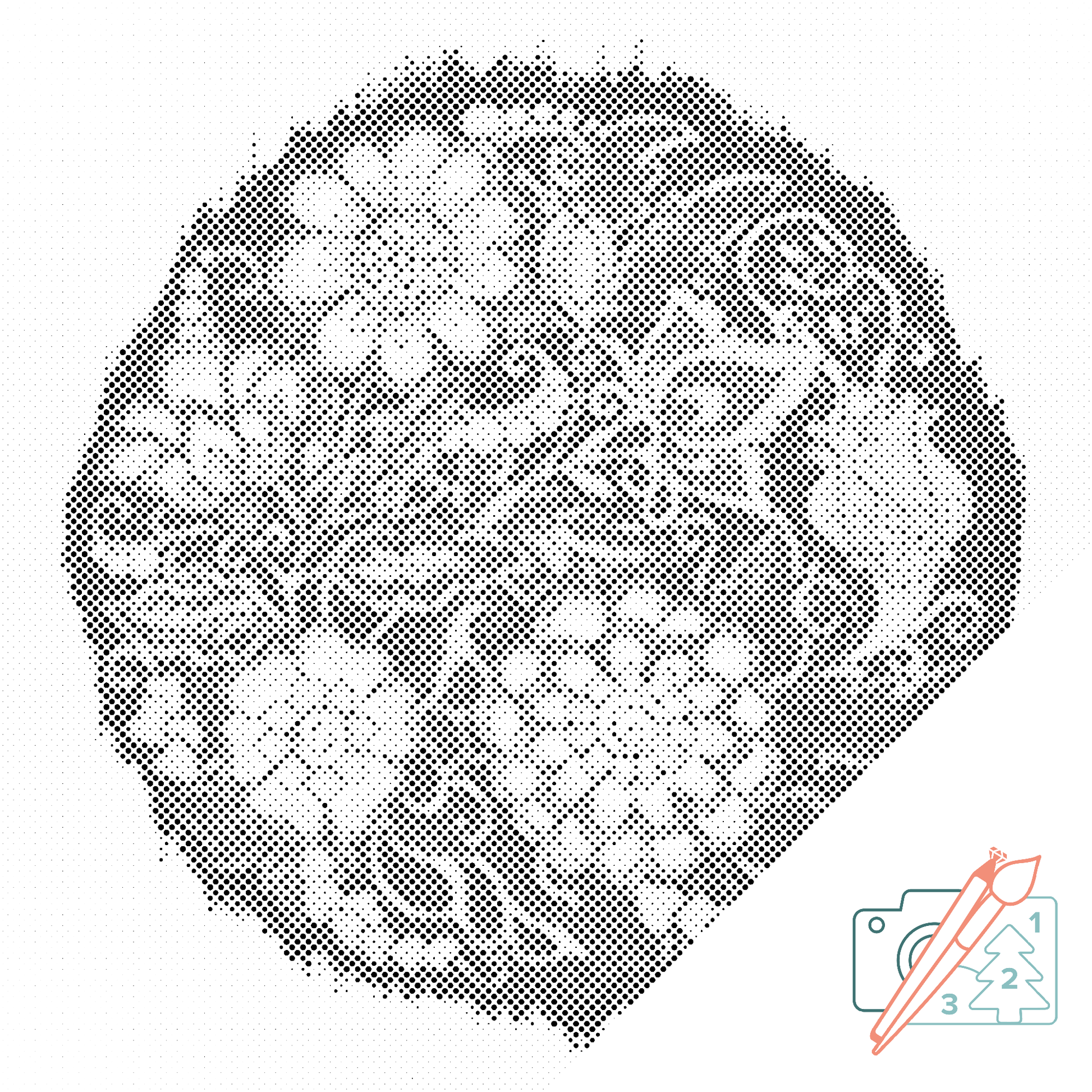 Dotting - Mandala med blomster