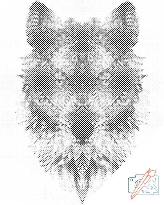 Dotting - Wolf Mandala