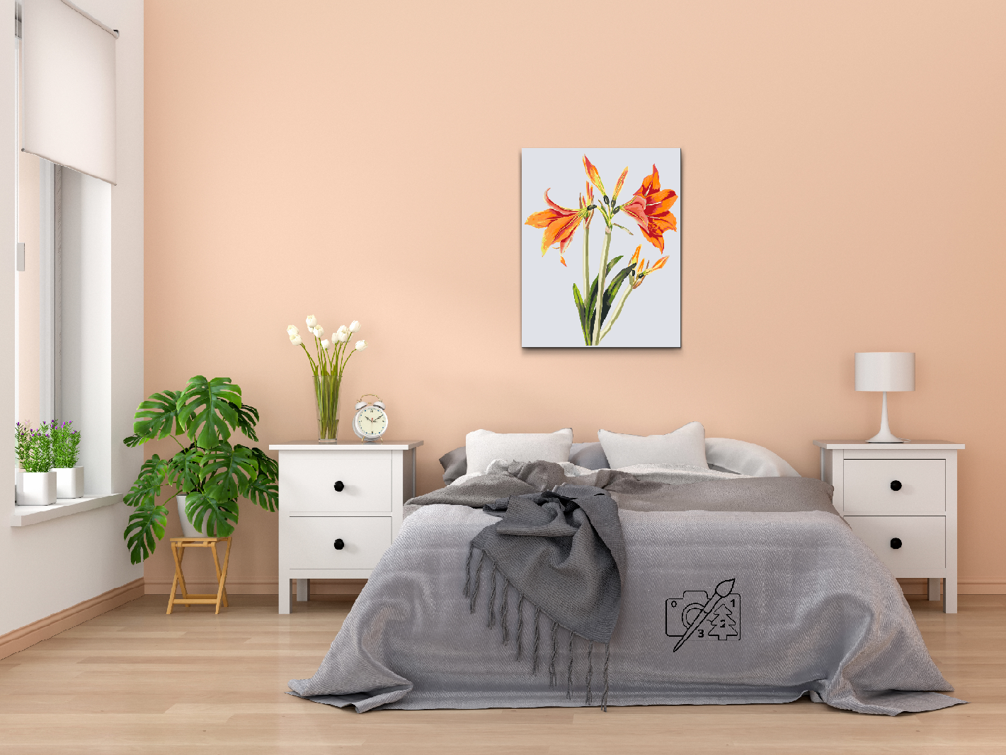 Paint by number - Vintage Liljer