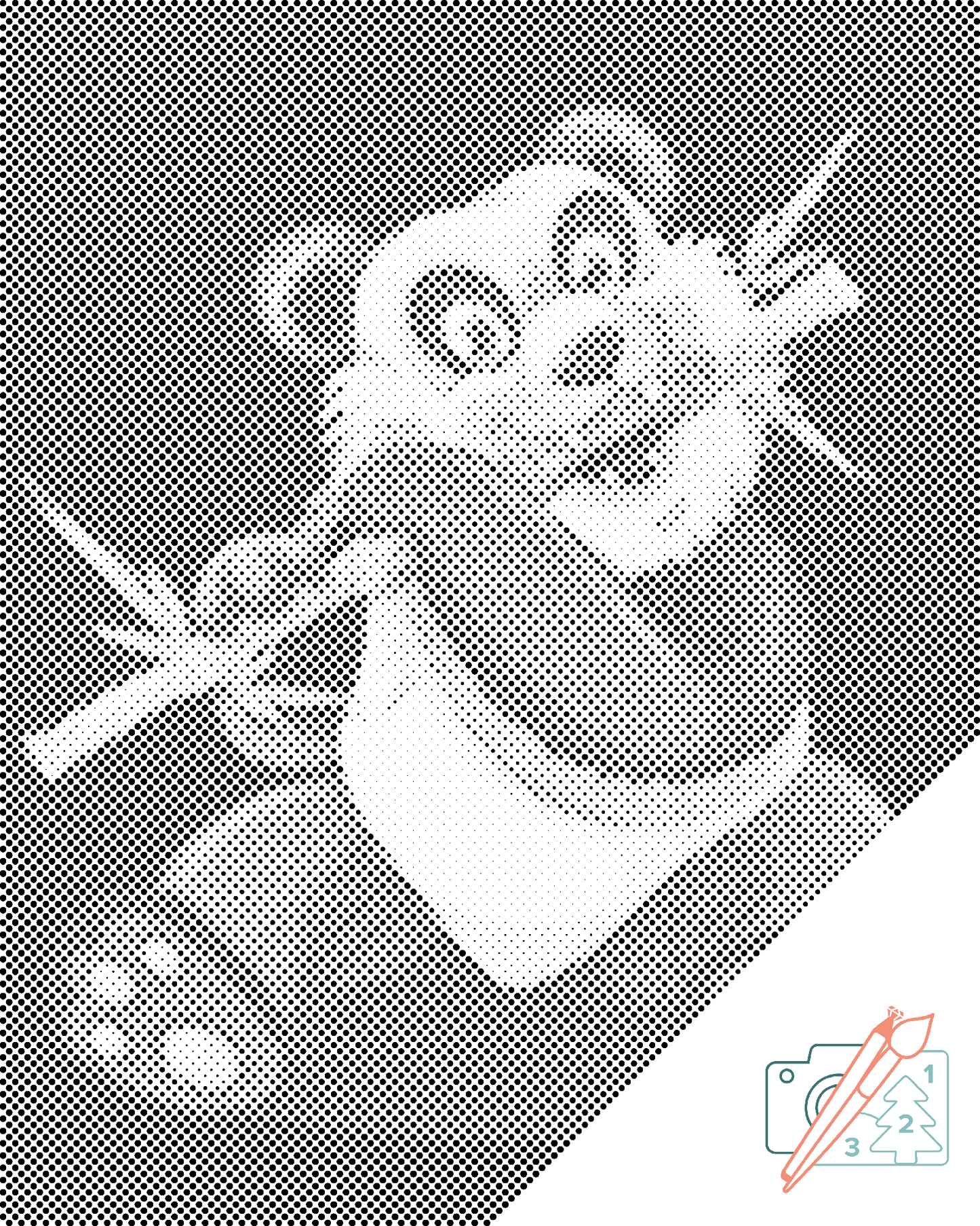 Dotting - Panda med bambus