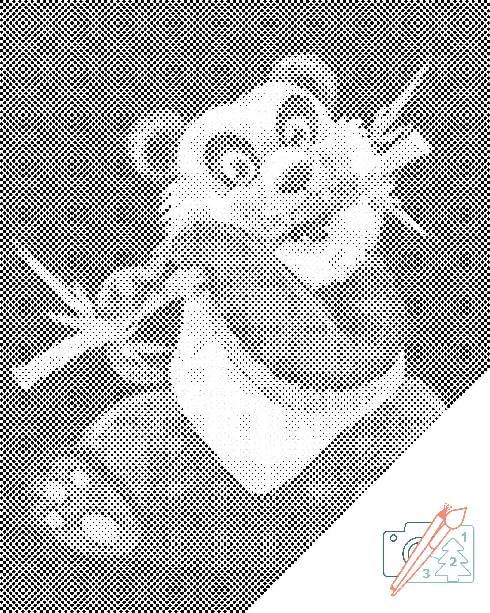 Dotting - Panda med bambus
