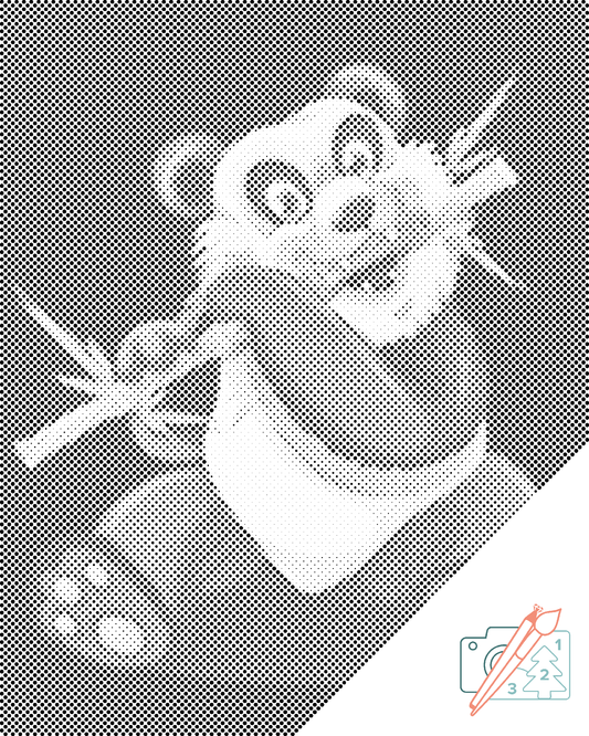 Dotting - Panda med bambus