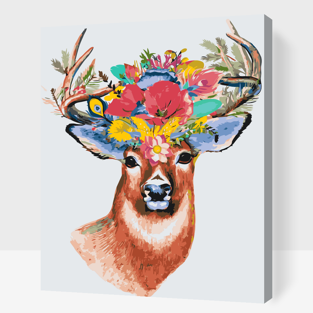 Paint by number - Blomsterhjort