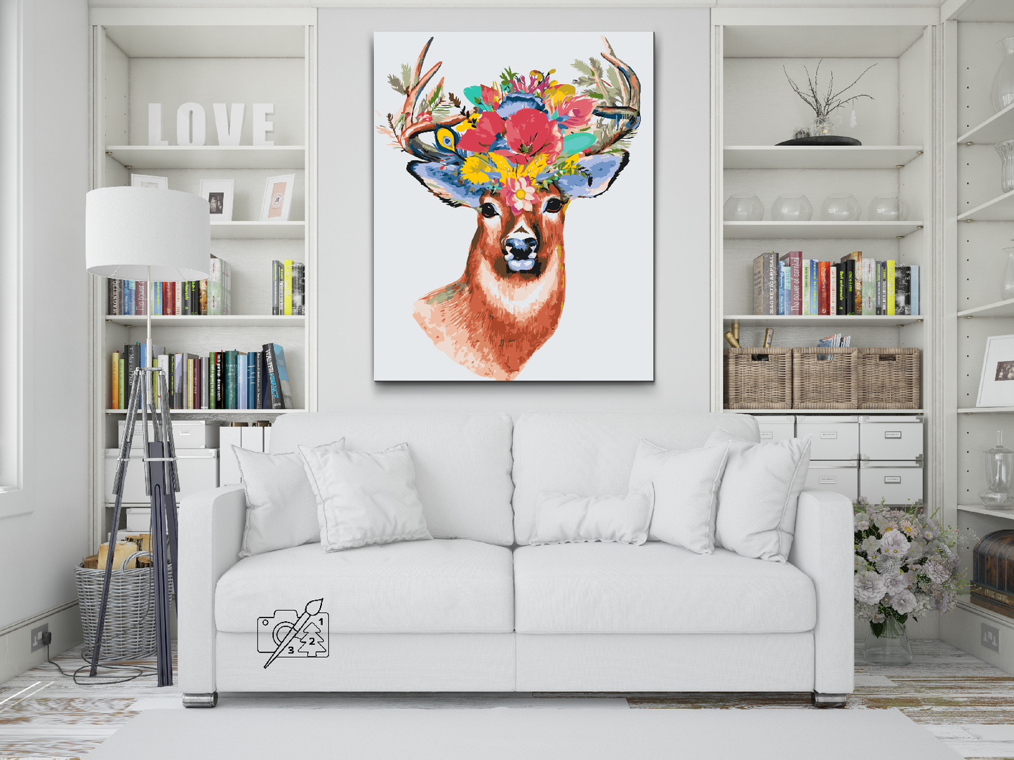 Paint by number - Blomsterhjort