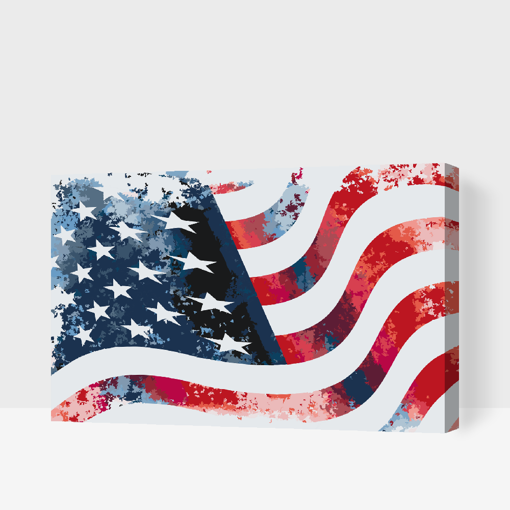 Paint by number - Det amerikanske flag