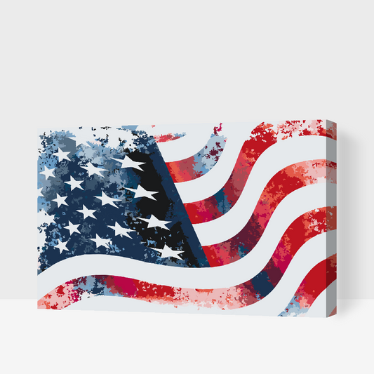 Paint by number - Det amerikanske flag