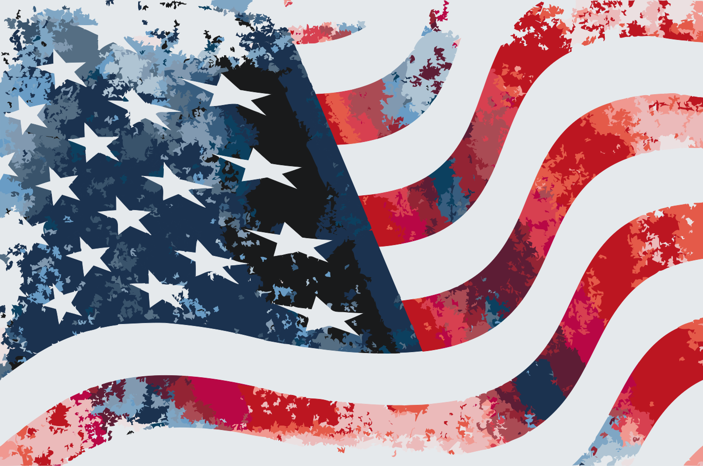 Paint by number - Det amerikanske flag