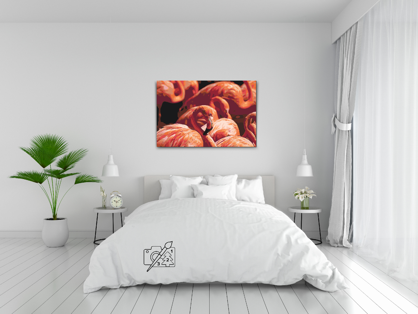 Paint by number - Flamingos 2