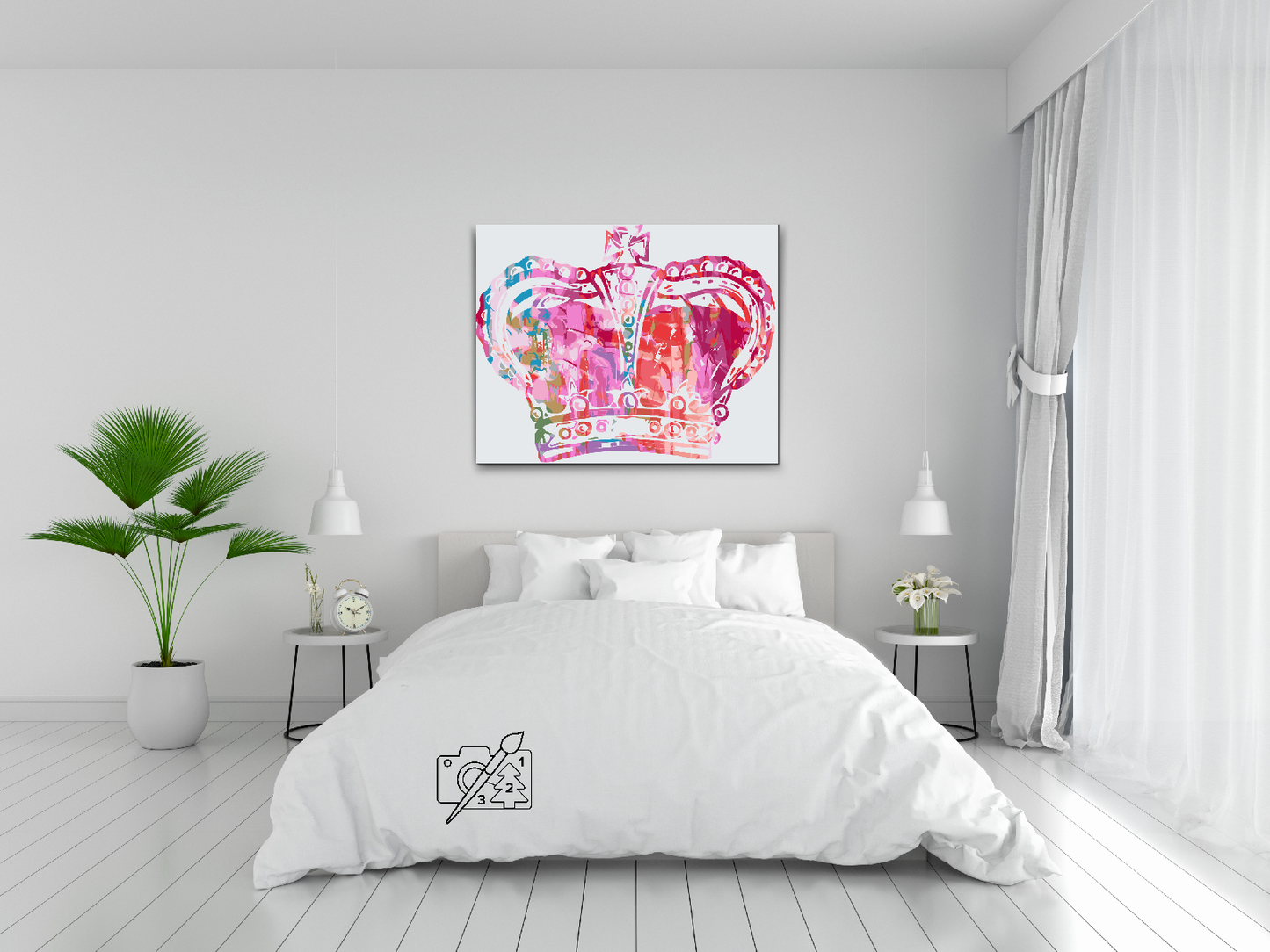 Paint by number - Farverig krone